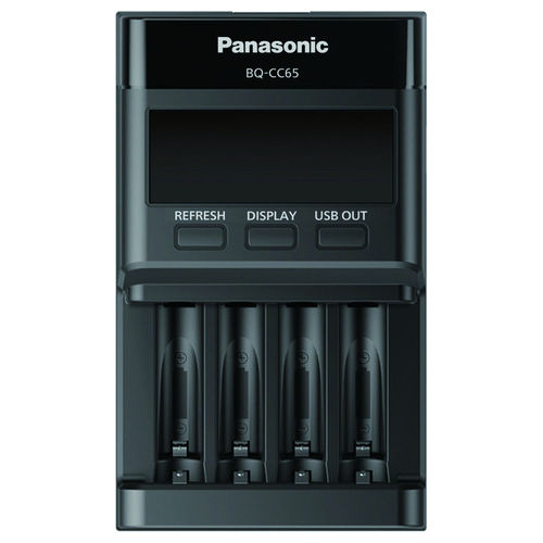 Panasonic Eneloop LCD PRO Caricabatterie BQ-CC65 ERP senza Batteria