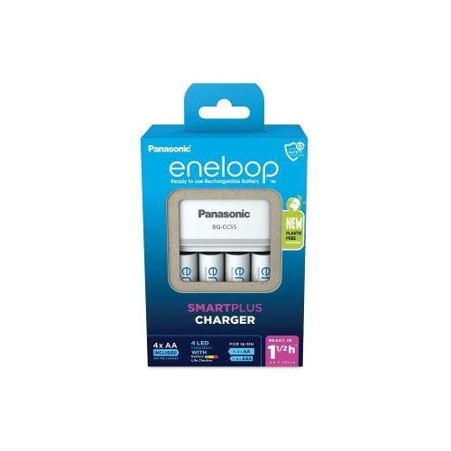 Panasonic Eneloop Smart Plus Charger BQ-CC55 con 4xAA