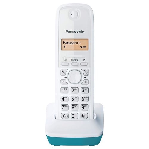 Panasonic KX-TG1611 Cordless DECT Display 1,25'' Identificatore di Chiamata Rubrica Turchese/Bianco