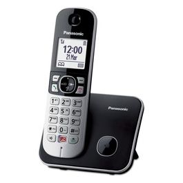 Panasonic KX-TG6851JTB Cordless DECT Display 1.8'' Blocco Chiamate ID Vivavoce Nero