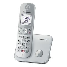 KX-TG6851JTS Cordless DECT Display 1.8'' Blocco Chiamate ID Vivavoce Argento