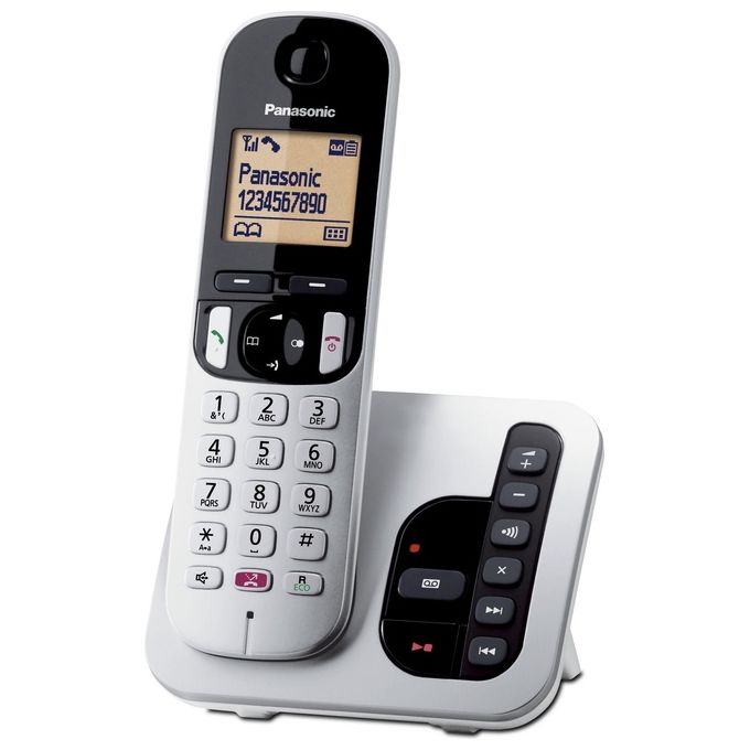 Panasonic KX-TGC260JTS Telefono Cordless Digitale con Segreteria Telefonica Digitale Silver