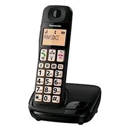 Panasonic KX-TGE110 Cordless Dect Display 1.8" Rubrica Vivavoce Tasti Grandi Senior Nero