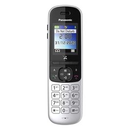 Panasonic KX-TGH710 Cordless Dect /Gap Display 1,8" a colori Blocco chiamate Rubrica Vivavoce Resistente Argento