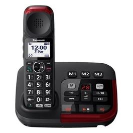 Panasonic KX-TGM420 Telefono Cordless Digitale con Segreteria Telefonica Rosso e Nero