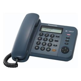 Panasonic KX-TS580GC telefono a filo con display LCD ID chiamante Vivavoce e rubrica Blu