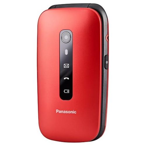 Panasonic KX-TU550EXR Telefono 4G Cellulare Senior Rosso
