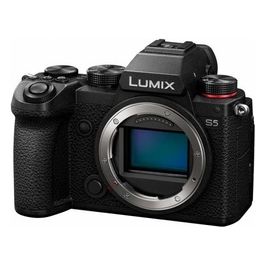 Panasonic Lumix DC-S5E-K Fotocamera Full Frame Mirrorless Sensore CMOS Full Frame 24.2MP ISO Dual Native Dual Image Stabilizer 5 Assi Video 10bit 60/50p Mirino LVF OLED Nero