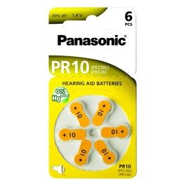 Panasonic PR 10 Pile per Apparecchi Acustici Zinc Air 6 Pezzi Rad