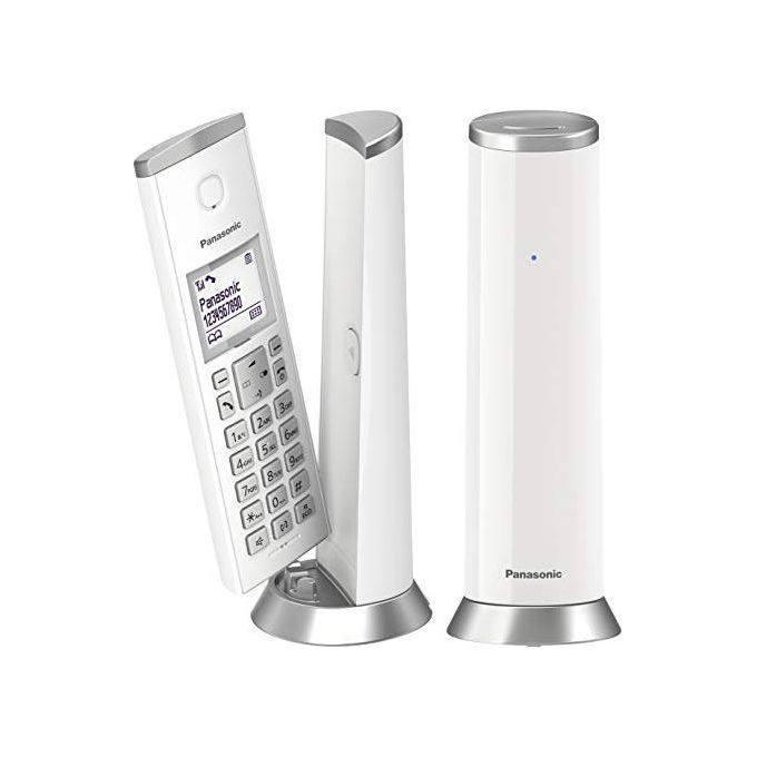 Panasonic Telefono Cordless Dect Gap Design Duo Vivavoce Rubrica 50 Numeri Bianco