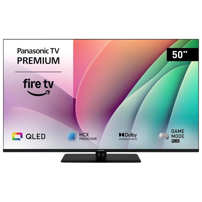 Image of Panasonic TV-50W80AEZ Smart TV 50 Pollici 4K Ultra HD Display QLED Sistema Fire TV HDR10 Wi-Fi Classe E colore Nero