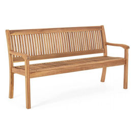 Panca 3 Posti in Legno Ideale per Arredo Giardino Resistente e Dallo Stile Classico per Ambienti Esterni