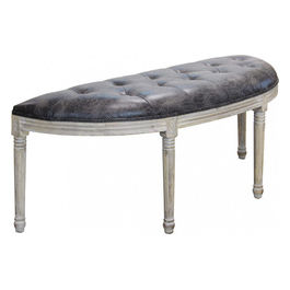 Panca Margi In In Ecopelle Vintage Grigio