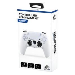 Panthek PlayStation 5 Controller Skin Bianco con Gommini Neri e Bianchi