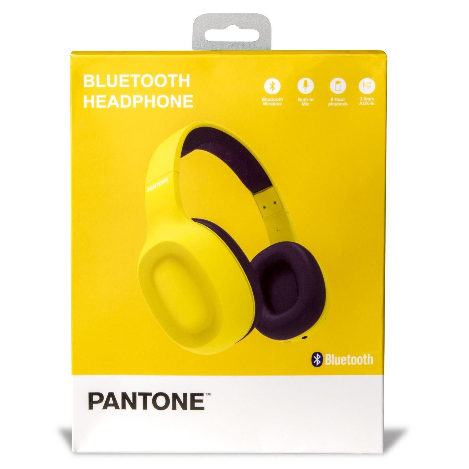 Pantone Cuffie Stereo Bluetooth 8 Ore di Autonomia Giallo | Yeppon