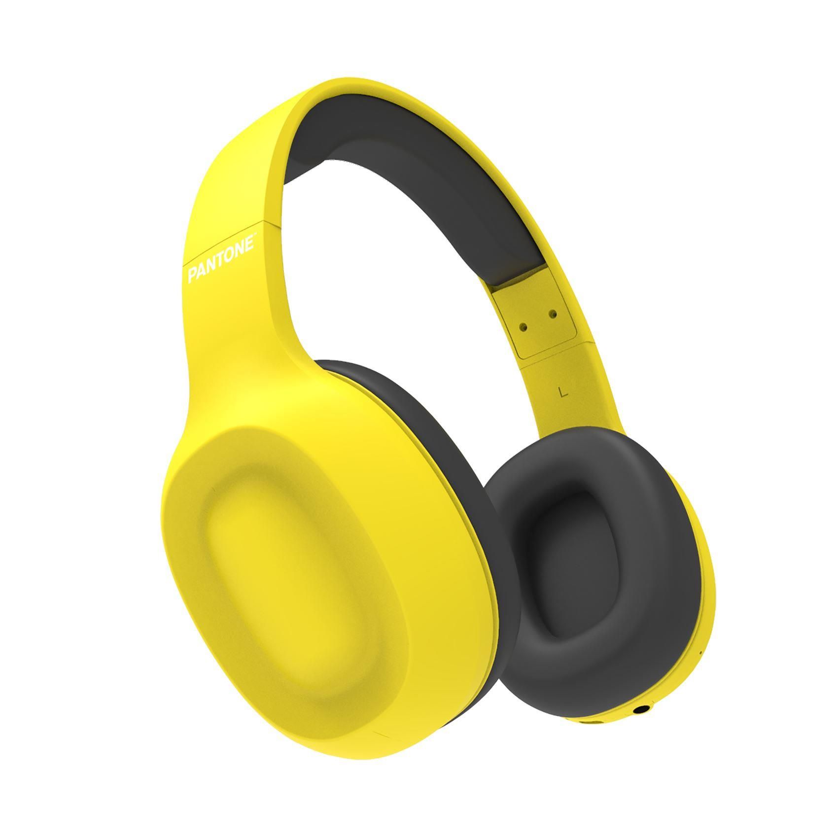Pantone Cuffie Stereo Bluetooth 8 Ore di Autonomia Giallo | Yeppon