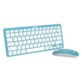 Kit Tastiera e Mouse Wireless Blu QWERTY