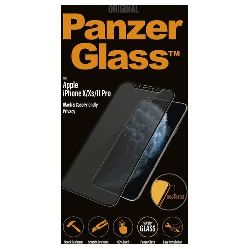 PanzerGlass Pellicola Protettiva per Display Edge-to-Edge Privacy per iPhone 11 Pro/XS/X