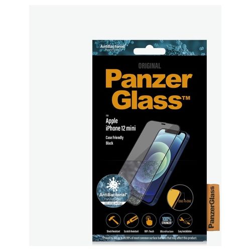 PanzerGlass Pellicola Protettiva per Display Edge-to-Edge per iPhone 12 Mini Nero