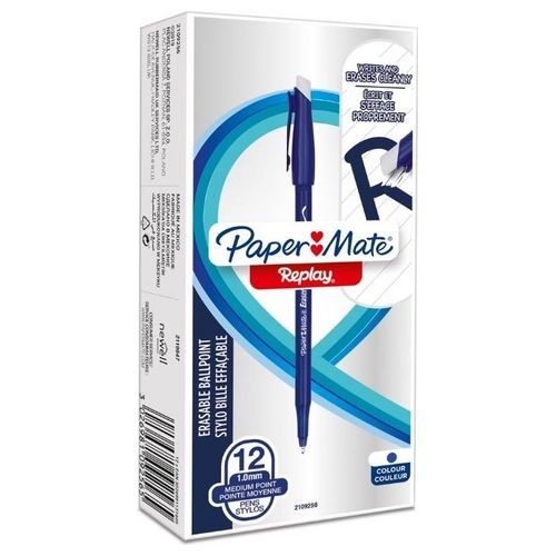 Papermate Confezione 12 Penne Replay 40 Blu