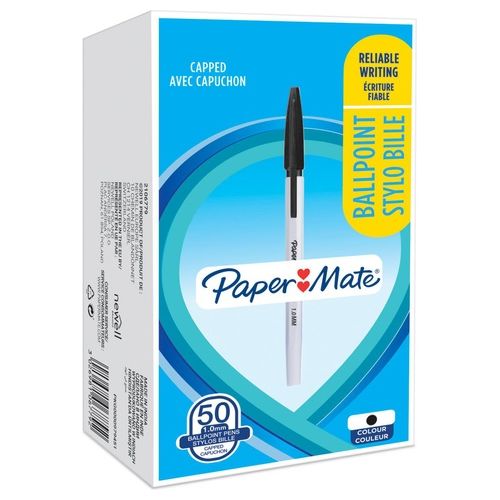 Papermate Confezione 50 Papermate 045 Penna a Sfera Stick 1mm Nero