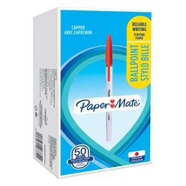 Papermate Confezione 50 Papermate 045 Penna a Sfera 1mm Rossa