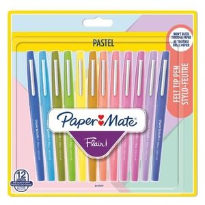 Papermate Confezione 6 Penne Flair Pastel Colori Assortiti