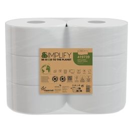 Confezione 6 Rotoli di Carta Igienica Jumbo Mini Simplify