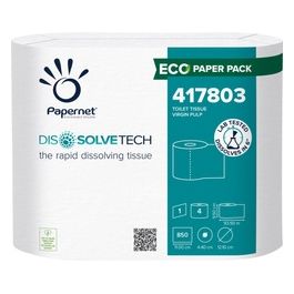 Papernet Confezione 7x4 Carta Igienica 1 Velo 850s Dissolve Tech