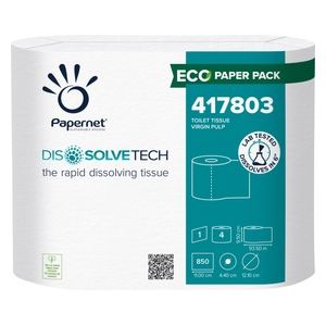 Papernet Confezione 7x4 Carta Igienica 1 Velo 850s Dissolve Tech
