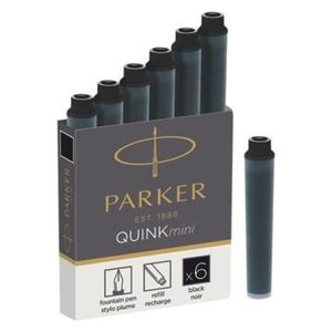 Parker Cartucce qink shrt Black Confezione 6