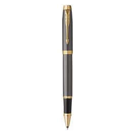 Im Penna Roller Laccatura Grigia con Pennino Dorato Punta Fine in Acciaio Inossidabile Ricarica di Inchiostro Nero Confezione Regalo