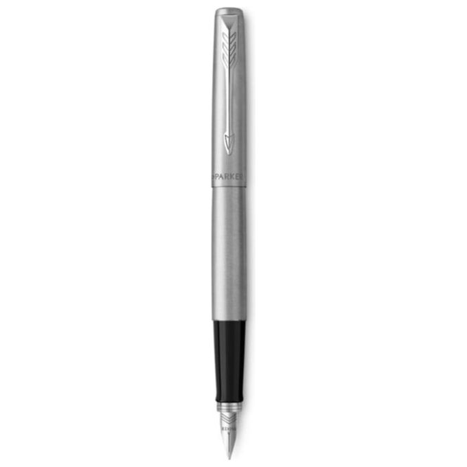 Parker Jotter Penna Stilografica on Acciaio Inossidabile con Finiture Cromate Confezione Regalo