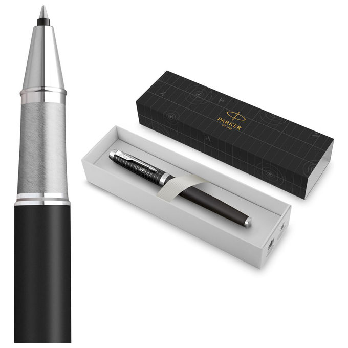 Parker Penna Rollerball IM Premium Legacy of Flight Rifiniture Cromate Inchiostro Nero
