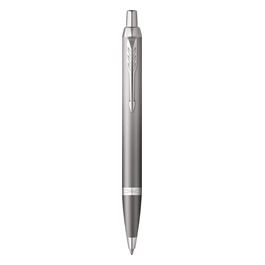 Penna a Sfera Im Writing Rituals Finitura Grigia con Sfumatura Puntale Cromato Punta Media Inchiostro Blu Confezione Regalo