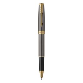 Sonnet Penna Roller Laccatura Grigia con Pennino Dorato Punta Fine in Acciaio Inossidabile Ricarica di Inchiostro Nero Confezione Regalo