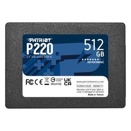 Patriot P220 Ssd 512Gb 2.5" Sata 3 Read:550mb/write:500 Mb/s