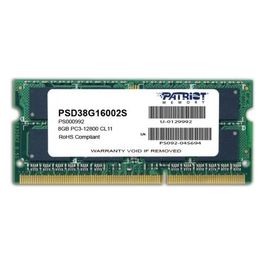 Patriot Ram Sodimm 8gb Ddriii 1600mhz 1x8gb