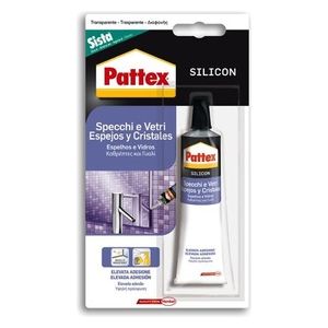 Pattex 1502342 Silicone Neutro Specchi e Vetri Trasparente 60ml