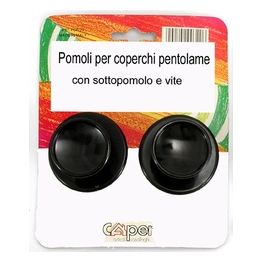 2 Pomoli per coperchio con sottopomolo e vite