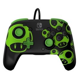 1-Up Glow In The Dark Rematch Nero/Verde Usb Gamepad per Nintendo Switch/Nintendo Switch Oled
