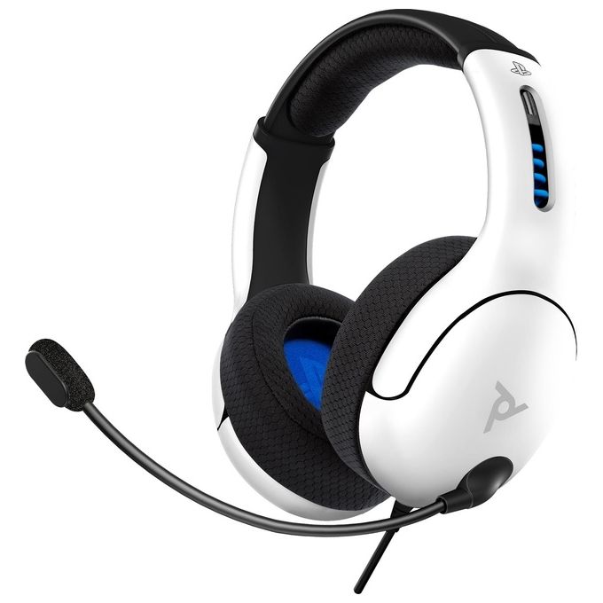 PDP Cuffie con Cavo LVL50 per Sony Playstation 4 e 5 Wired Bianco
