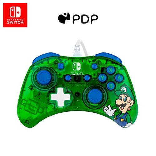 Pdp Rock Candy: Luigi Lime Blu/Verde Traslucido Usb Gamepad Analogico/Digitale per Nintendo Switch/Nintendo Switch Lite/Nintendo Switch Oled