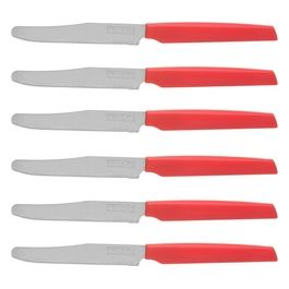 Set 6 Coltelli da Tavola Rossi