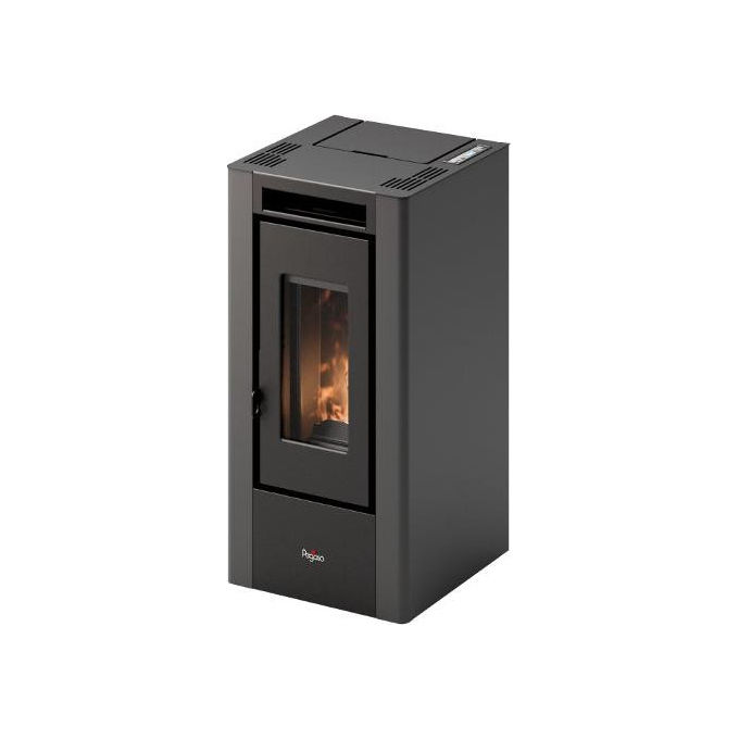 Pegaso Stufa a Pellet Eliott 6 5.5 kW Antracite Acciaio e Ghisa