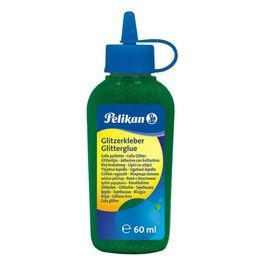 Pelikan Confezione 6 Glitter Glue 60ml Verde Scuro