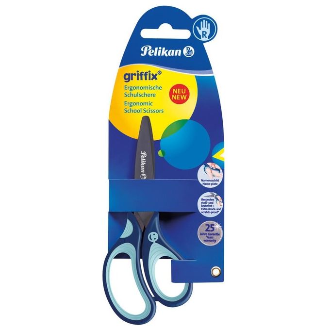 Pelikan SC1RB Forbici Griffix con Lame a Zig Zag Blu Dx