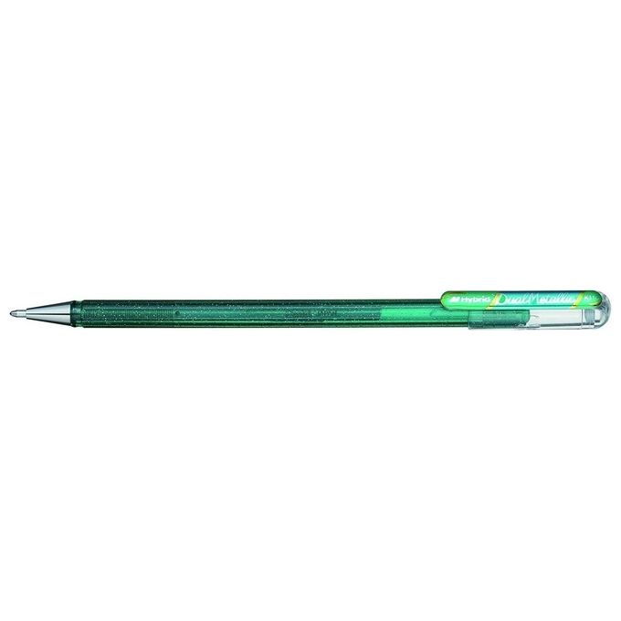 Pentel Confezione 12 Hybrid Dual Metallic Verde/Blu Metallizzato