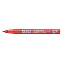 Pentel Confezione 12 Marcatori n50 Punta Tonda Rosso