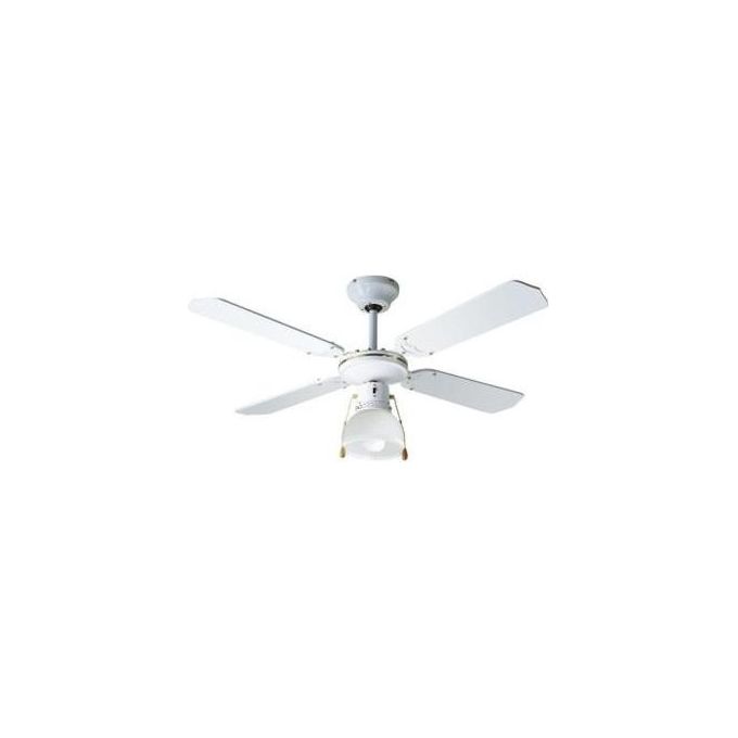 Perenz 7064B Ventilatore da Soffitto 4 Pale con Kit Luce Diametro 105cm Bianco